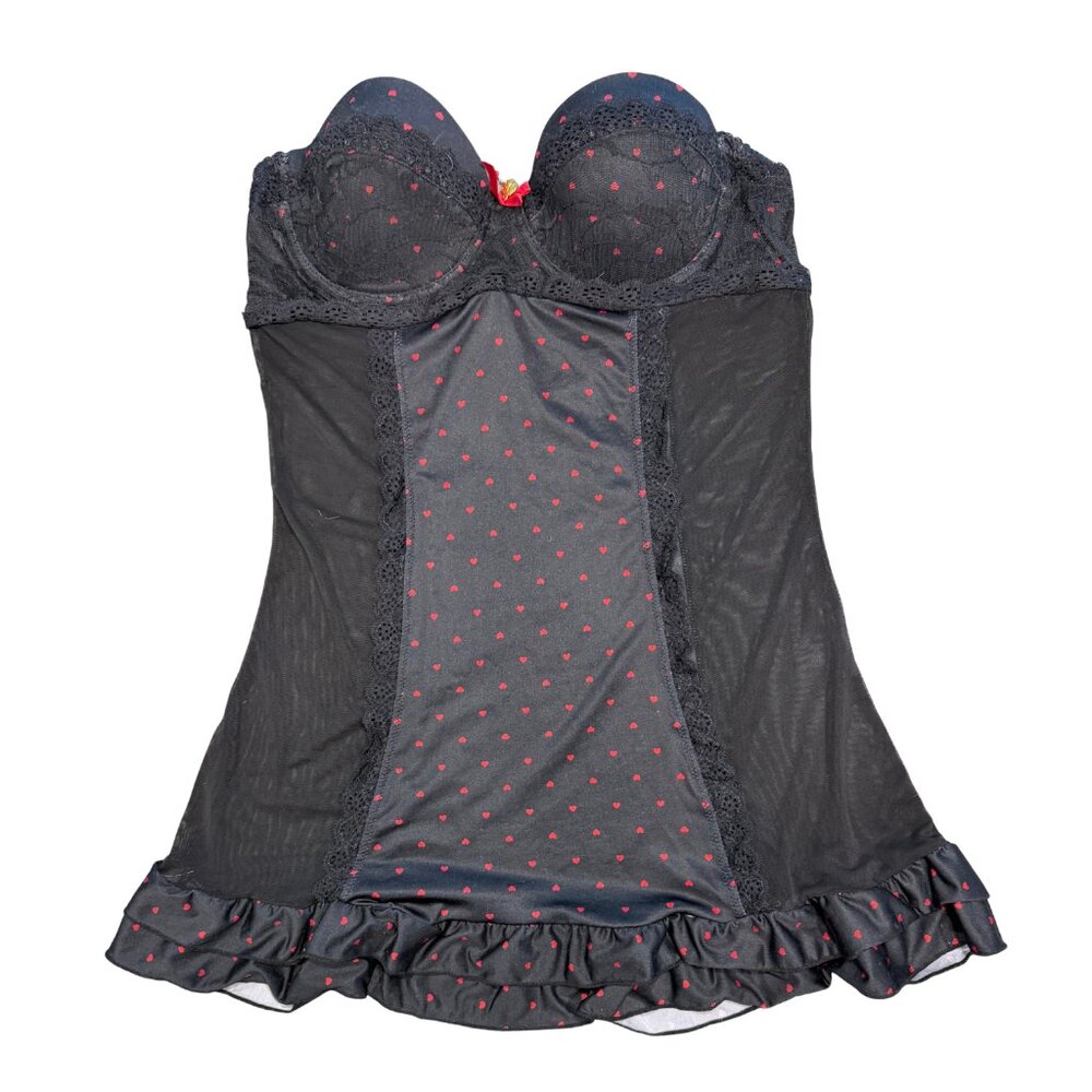 Y2K Women's Lingerie Babydoll Slip Top/Dress Polka Dot Size L